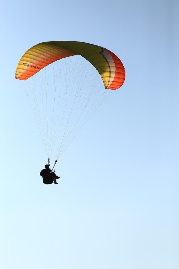 paragliding, flying, sports